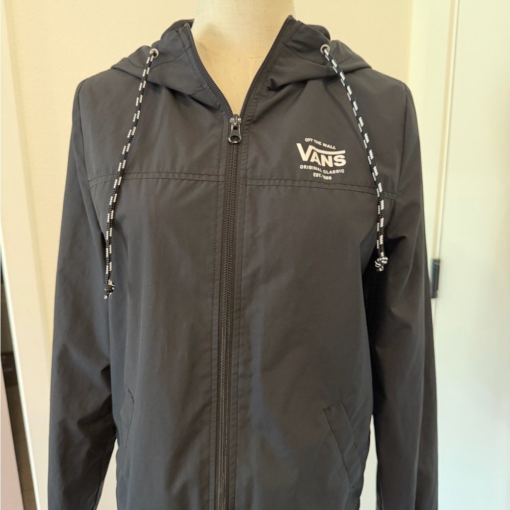 Vans Black Off the Wall Hooded Windbreaker - Picture 4 of 11